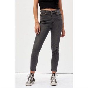 Levi's wedgie skinny jeans button fly high rise black 31